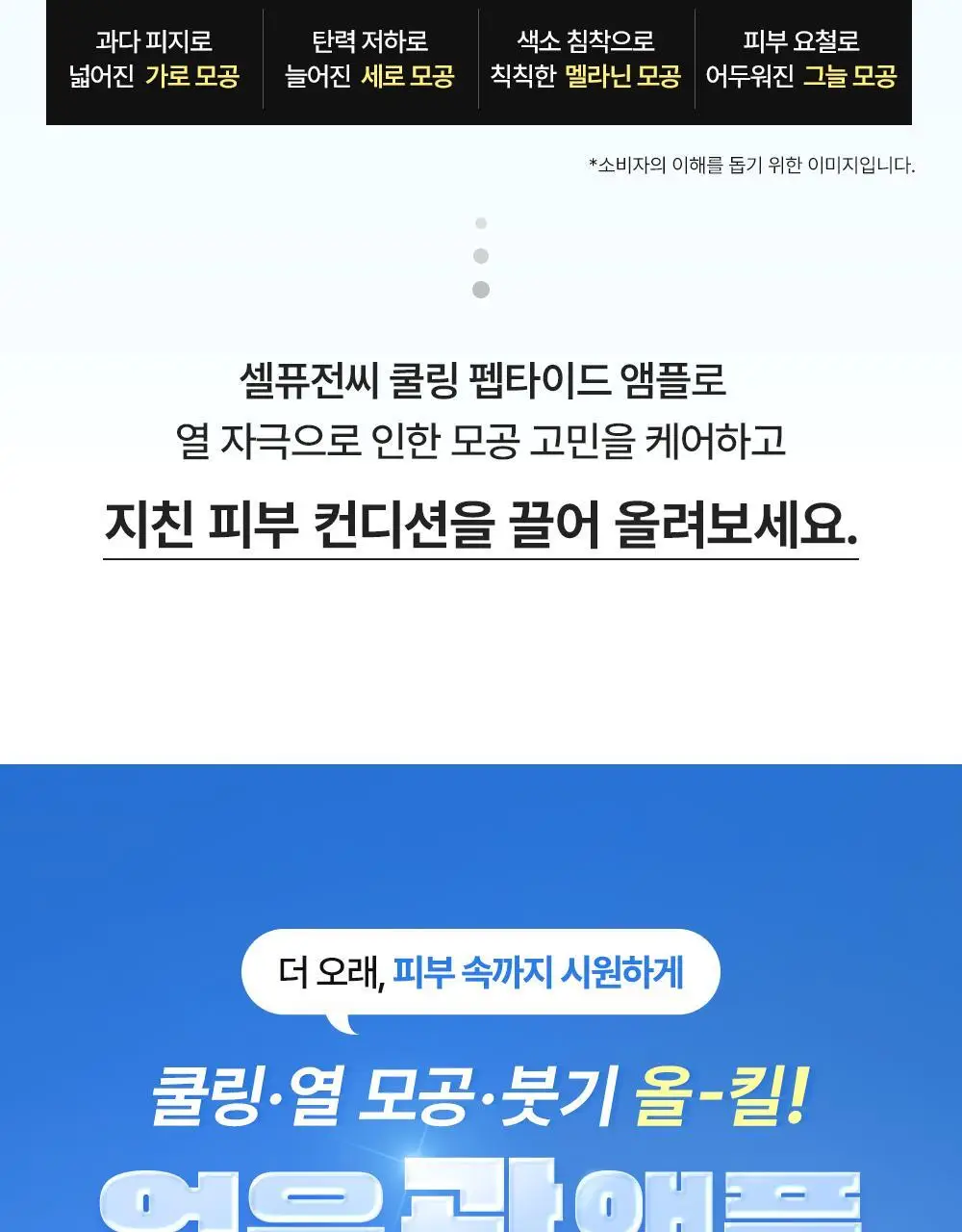 [NEW/모공쿨링] 셀퓨전씨 포스트 알파 쿨링 펩타이드 앰플 30ml 기획 (+10ml) 상세페이지 6